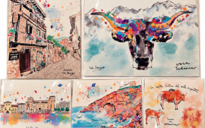 Láminas y postales ilustradas de Santillana del Mar exclusivas