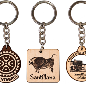 Llaveros de madera Santillana del Mar y Cantabria